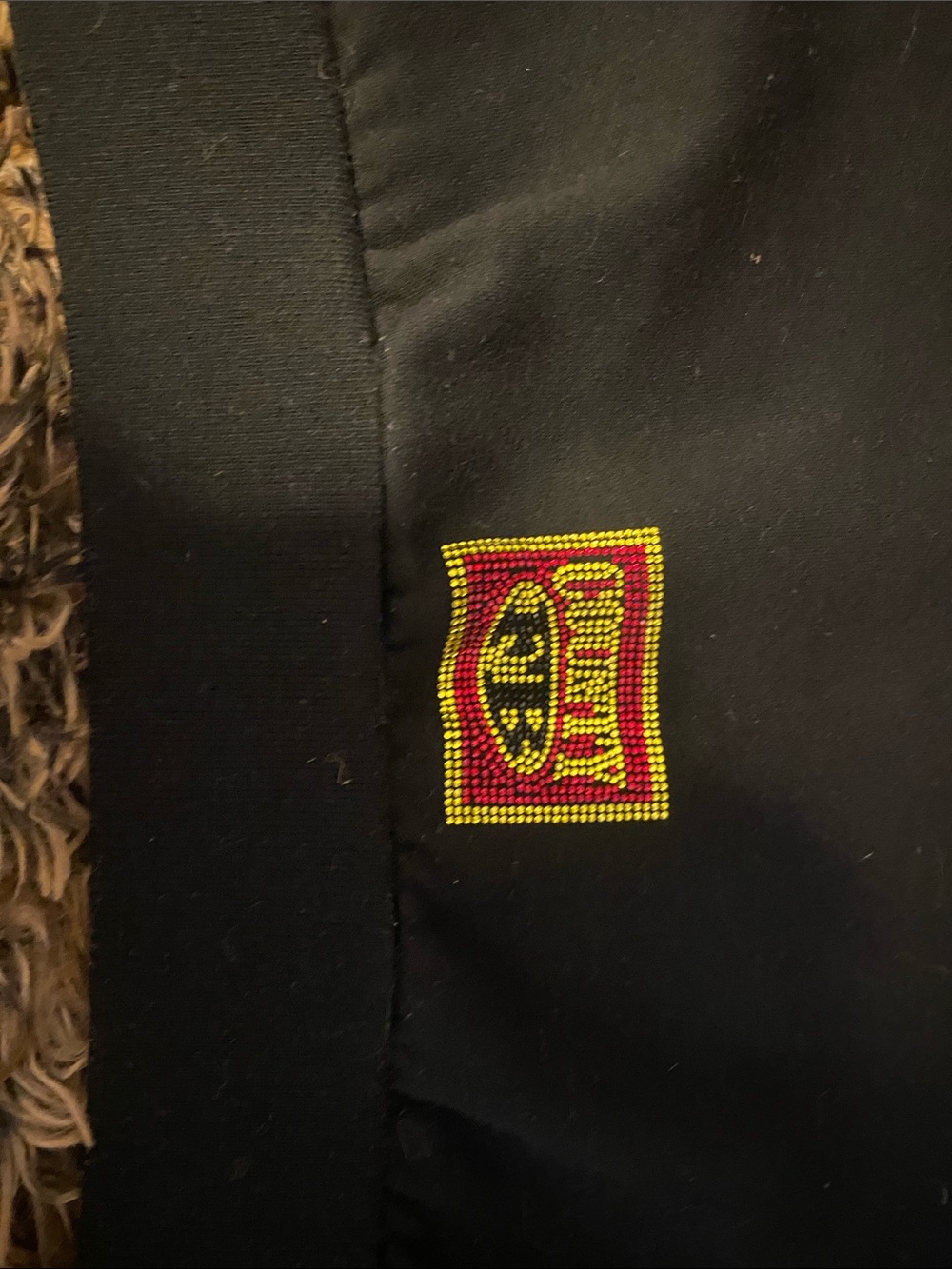 Black Script Zip-Up Hoodie Jacket - Picture 4 of 4